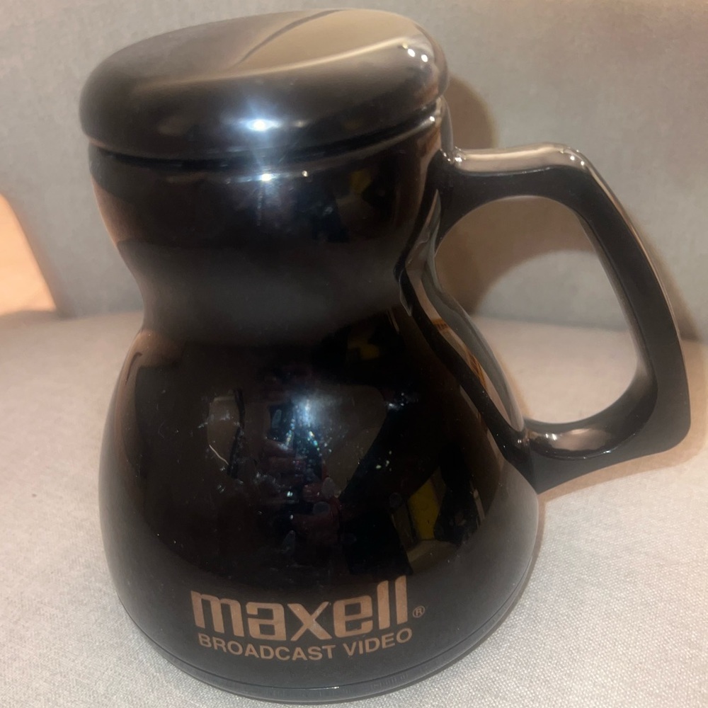 Vintage Maxell Broadcast Video Black Coffee Mug- 24oz